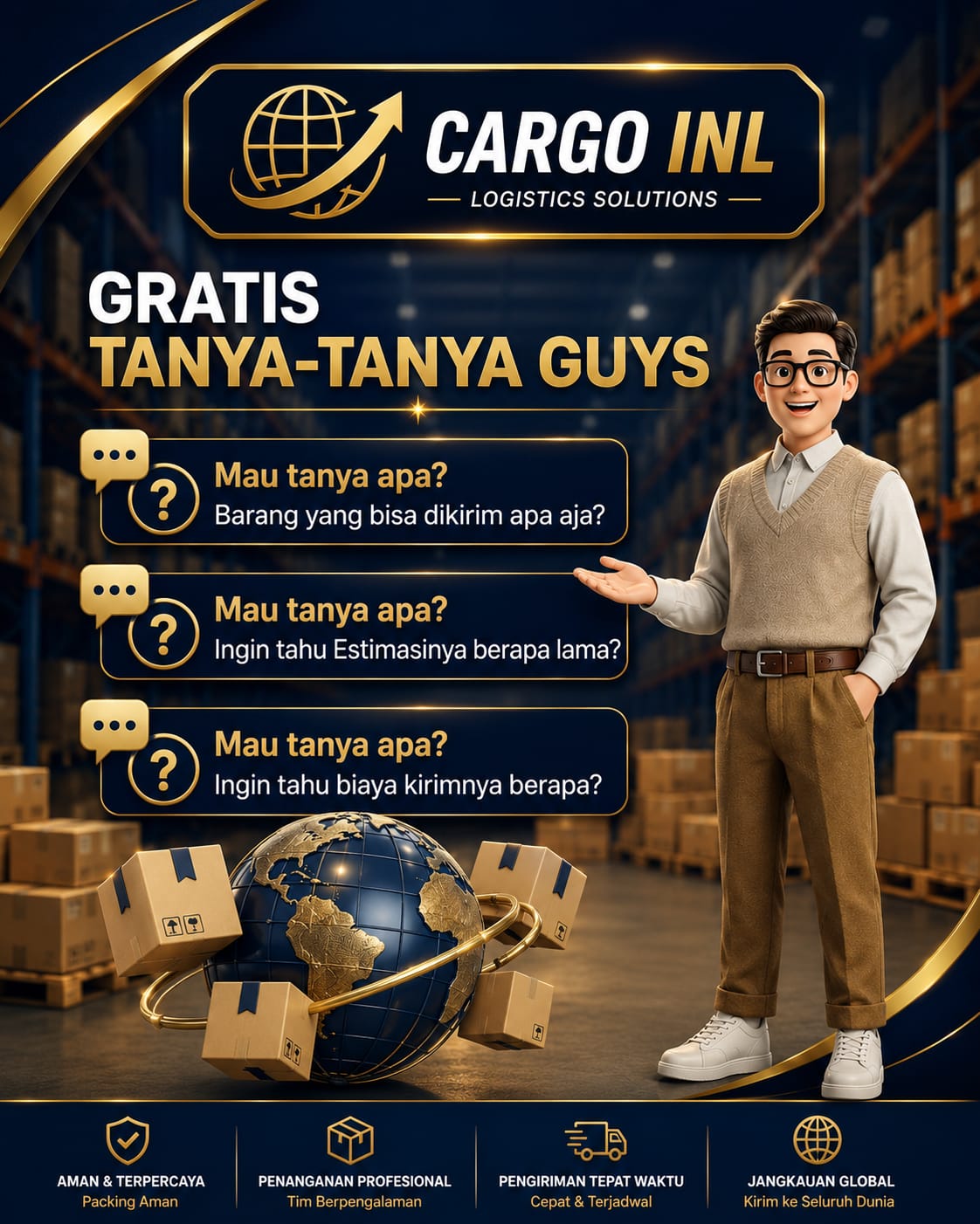 Layanan tanya-tanya gratis PT Indo Nusantara Logistics